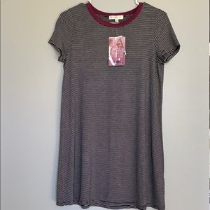 Nordstrom Black and White T-shirt Dress